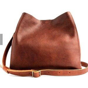 Portland leather Nutmeg Butterfly Bucket Bag